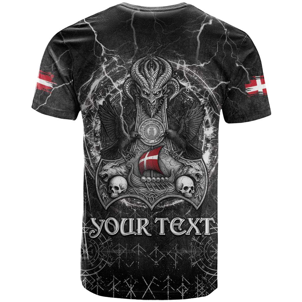 Personalized Denmark Viking T Shirt Odin's Raven Legacy - Wonder Print Shop