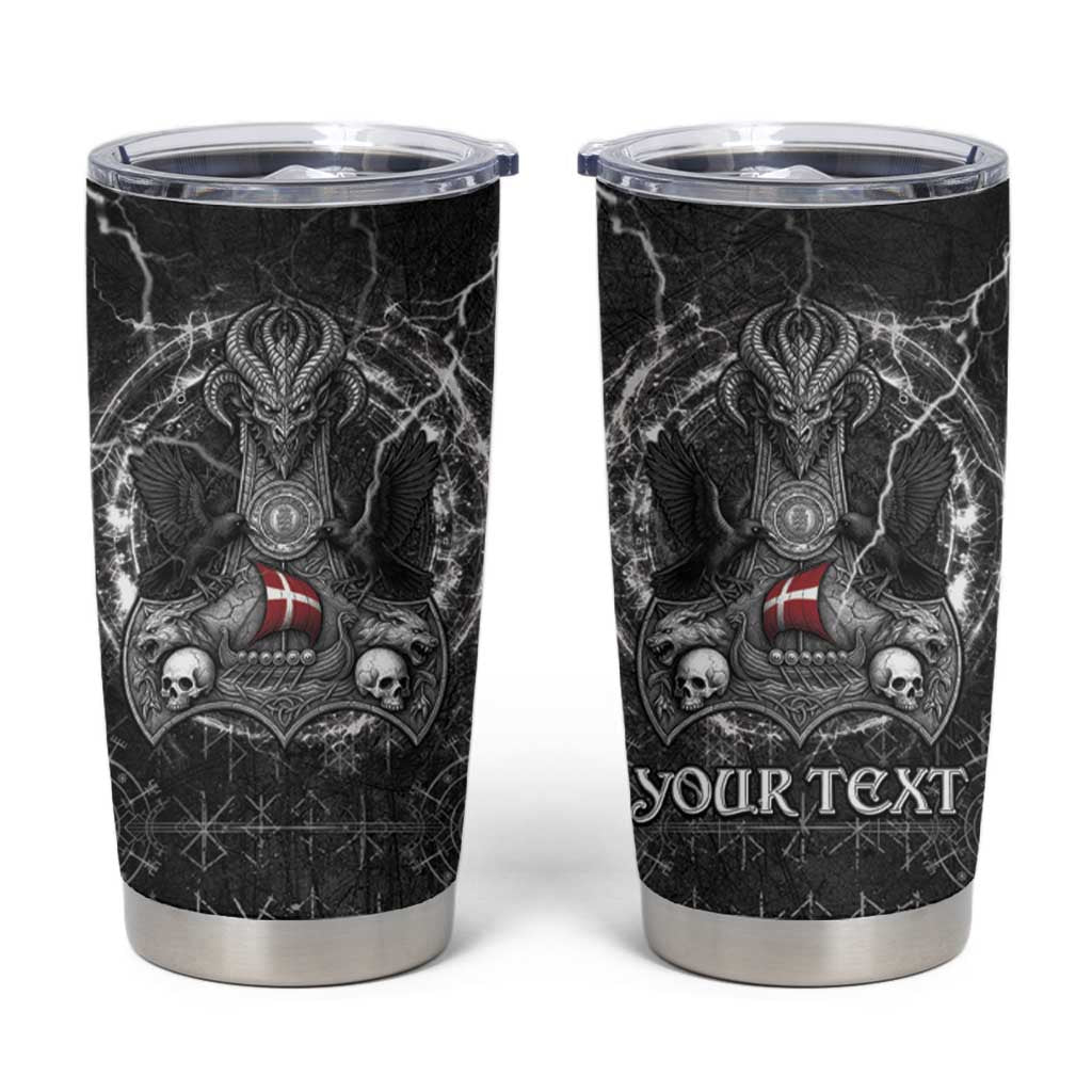 Personalized Denmark Viking Tumbler Cup Odin's Raven Legacy - Wonder Print Shop