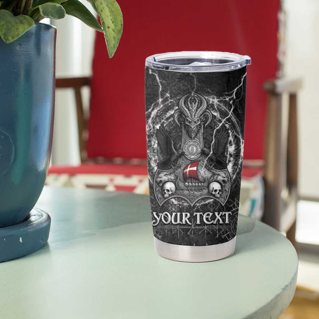 Personalized Denmark Viking Tumbler Cup Odin's Raven Legacy - Wonder Print Shop