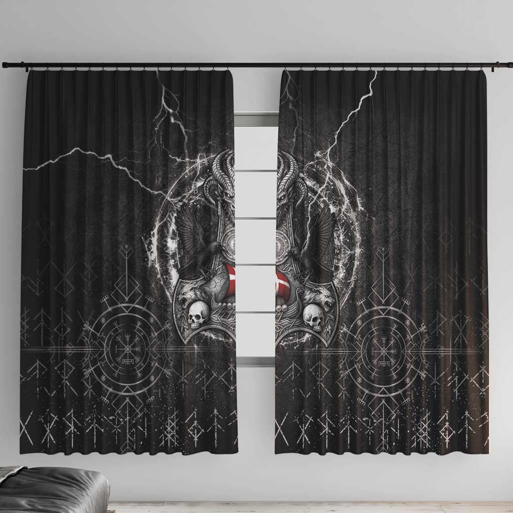 Denmark Viking Window Curtain Odin's Raven Legacy - Wonder Print Shop