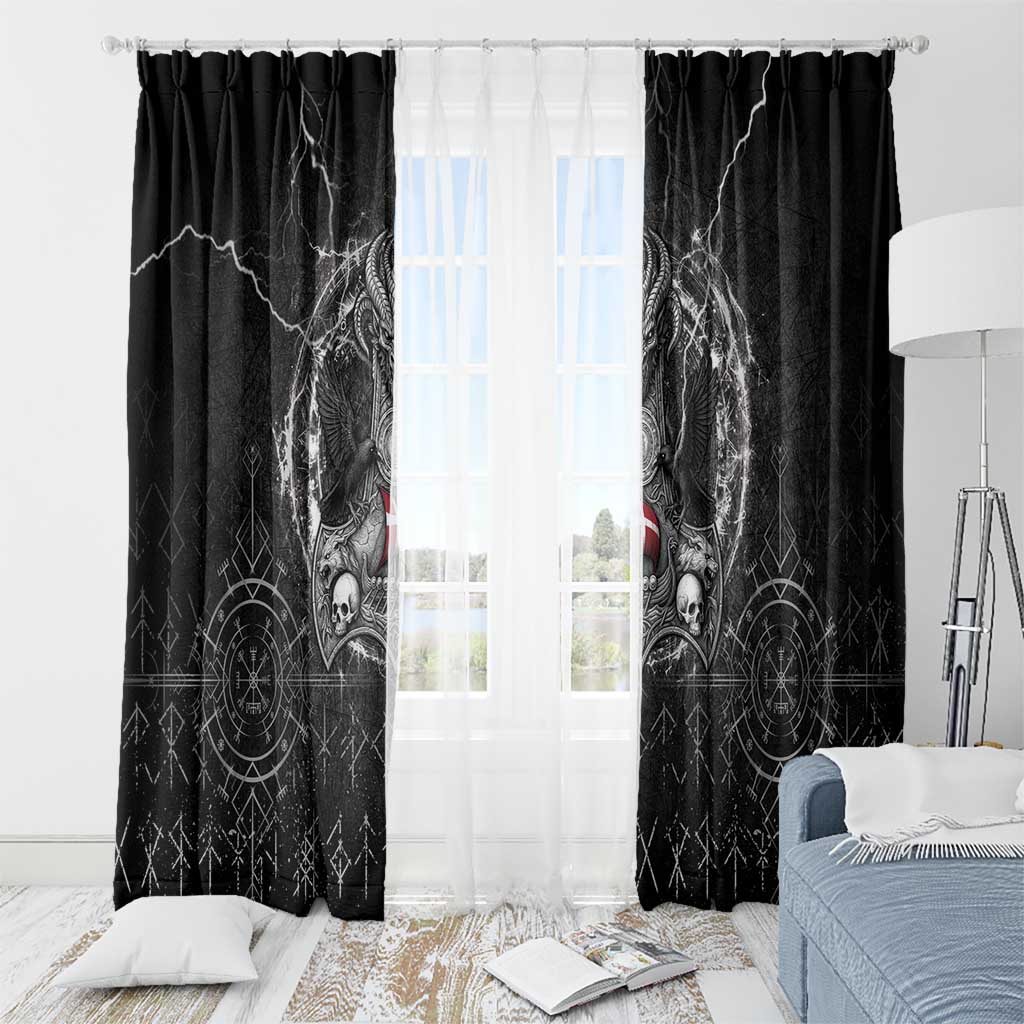 Denmark Viking Window Curtain Odin's Raven Legacy - Wonder Print Shop