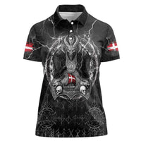 Personalized Denmark Viking Women Polo Shirt Odin's Raven Legacy - Wonder Print Shop