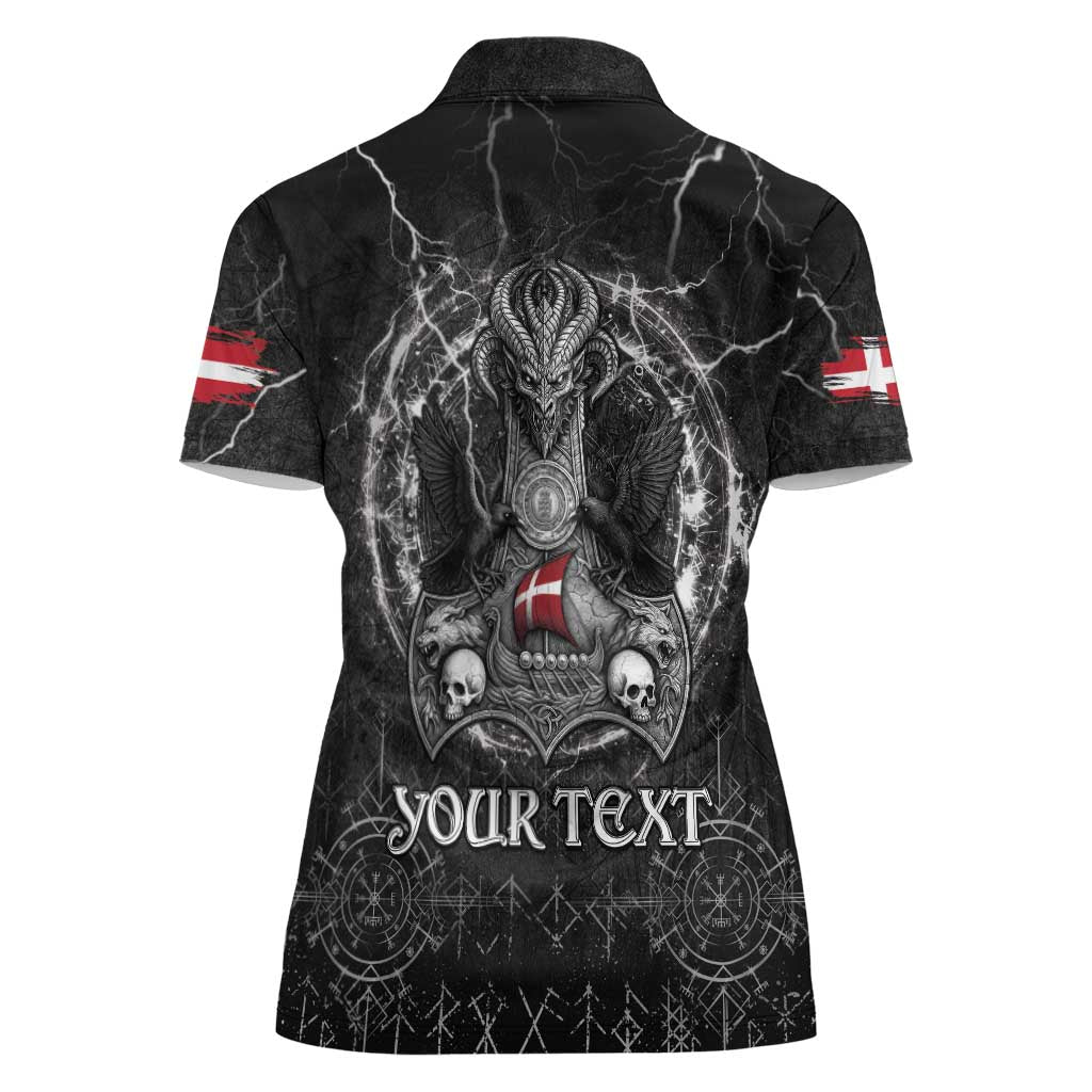 Personalized Denmark Viking Women Polo Shirt Odin's Raven Legacy - Wonder Print Shop
