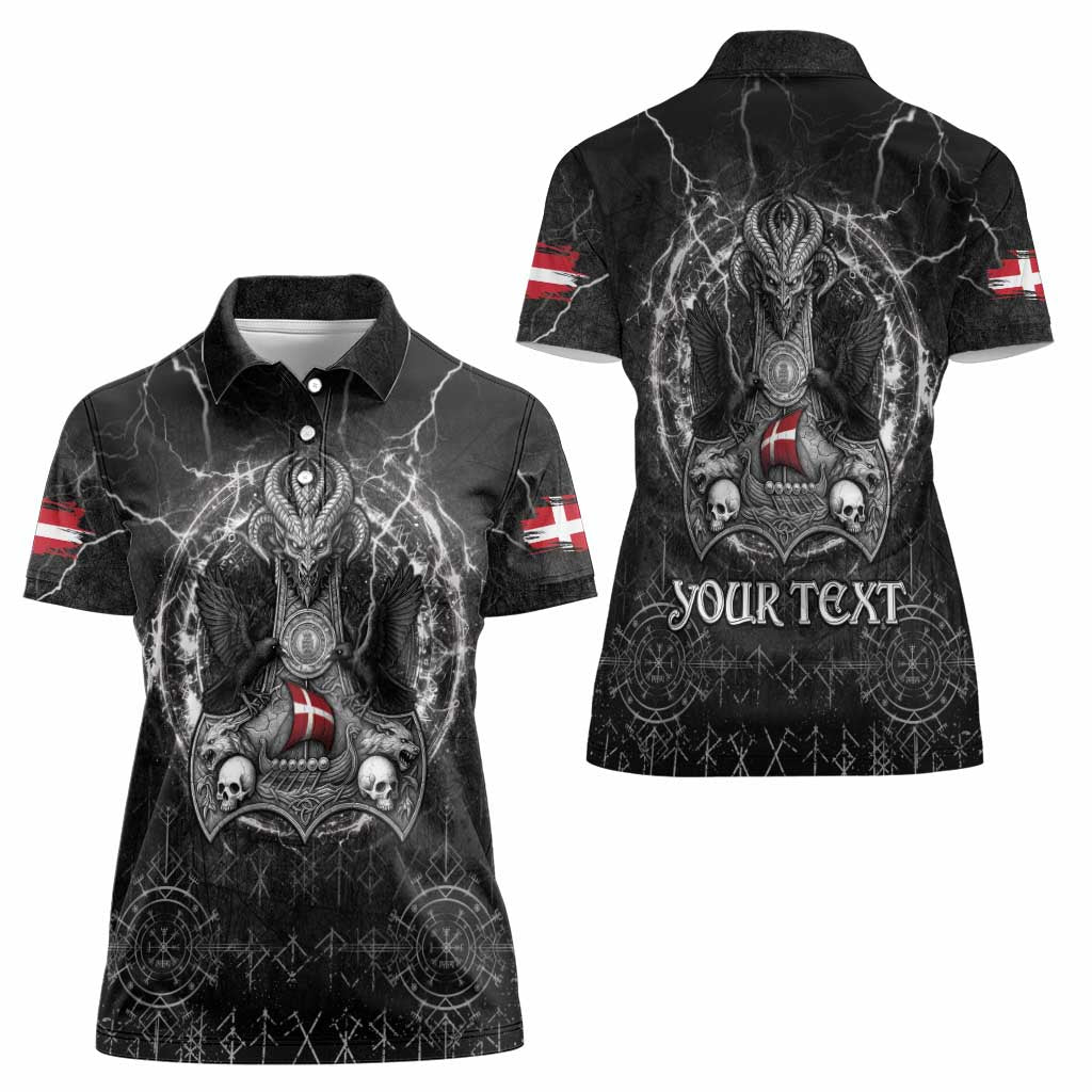 Personalized Denmark Viking Women Polo Shirt Odin's Raven Legacy - Wonder Print Shop