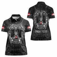Personalized Denmark Viking Women Polo Shirt Odin's Raven Legacy - Wonder Print Shop