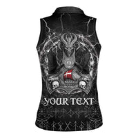 Personalized Denmark Viking Women Sleeveless Polo Shirt Odin's Raven Legacy - Wonder Print Shop