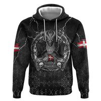 Personalized Denmark Viking Zip Hoodie Odin's Raven Legacy - Wonder Print Shop