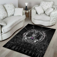 Iceland Viking Area Rug Odin's Raven Legacy - Wonder Print Shop