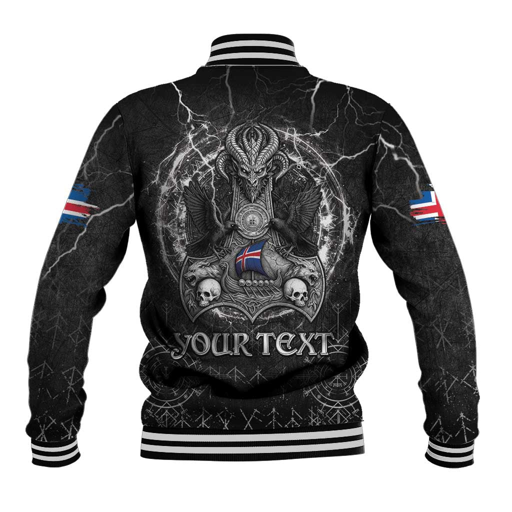 Personalized Iceland Viking Baseball Jacket Odin's Raven Legacy - Wonder Print Shop