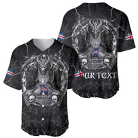Personalized Iceland Viking Baseball Jersey Odin's Raven Legacy - Wonder Print Shop
