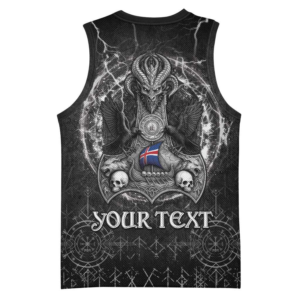 Personalized Iceland Viking Basketball Jersey Odin's Raven Legacy - Wonder Print Shop