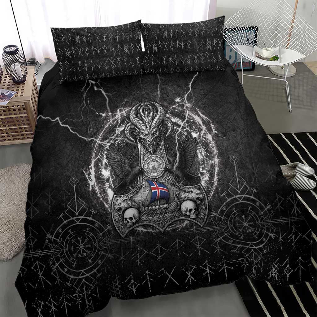 Iceland Viking Bedding Set Odin's Raven Legacy - Wonder Print Shop