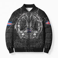 Personalized Iceland Viking Bomber Puffer Jacket Odin's Raven Legacy - Wonder Print Shop