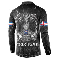 Personalized Iceland Viking Button Sweatshirt Odin's Raven Legacy - Wonder Print Shop