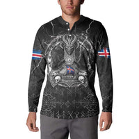 Personalized Iceland Viking Button Sweatshirt Odin's Raven Legacy - Wonder Print Shop
