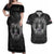Personalized Iceland Viking Couples Matching Off Shoulder Maxi Dress and Hawaiian Shirt Odin's Raven Legacy - Wonder Print Shop