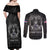 Personalized Iceland Viking Couples Matching Off Shoulder Maxi Dress and Long Sleeve Button Shirt Odin's Raven Legacy - Wonder Print Shop