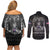 Personalized Iceland Viking Couples Matching Off Shoulder Short Dress and Long Sleeve Button Shirt Odin's Raven Legacy - Wonder Print Shop