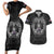 Personalized Iceland Viking Couples Matching Short Sleeve Bodycon Dress and Hawaiian Shirt Odin's Raven Legacy - Wonder Print Shop