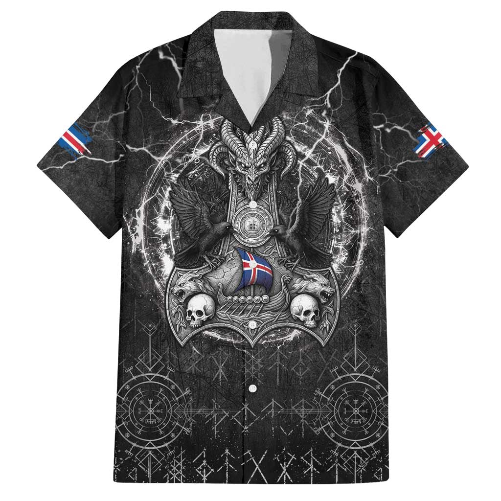 Personalized Iceland Viking Family Matching Long Sleeve Bodycon Dress and Hawaiian Shirt Odin's Raven Legacy - Wonder Print Shop