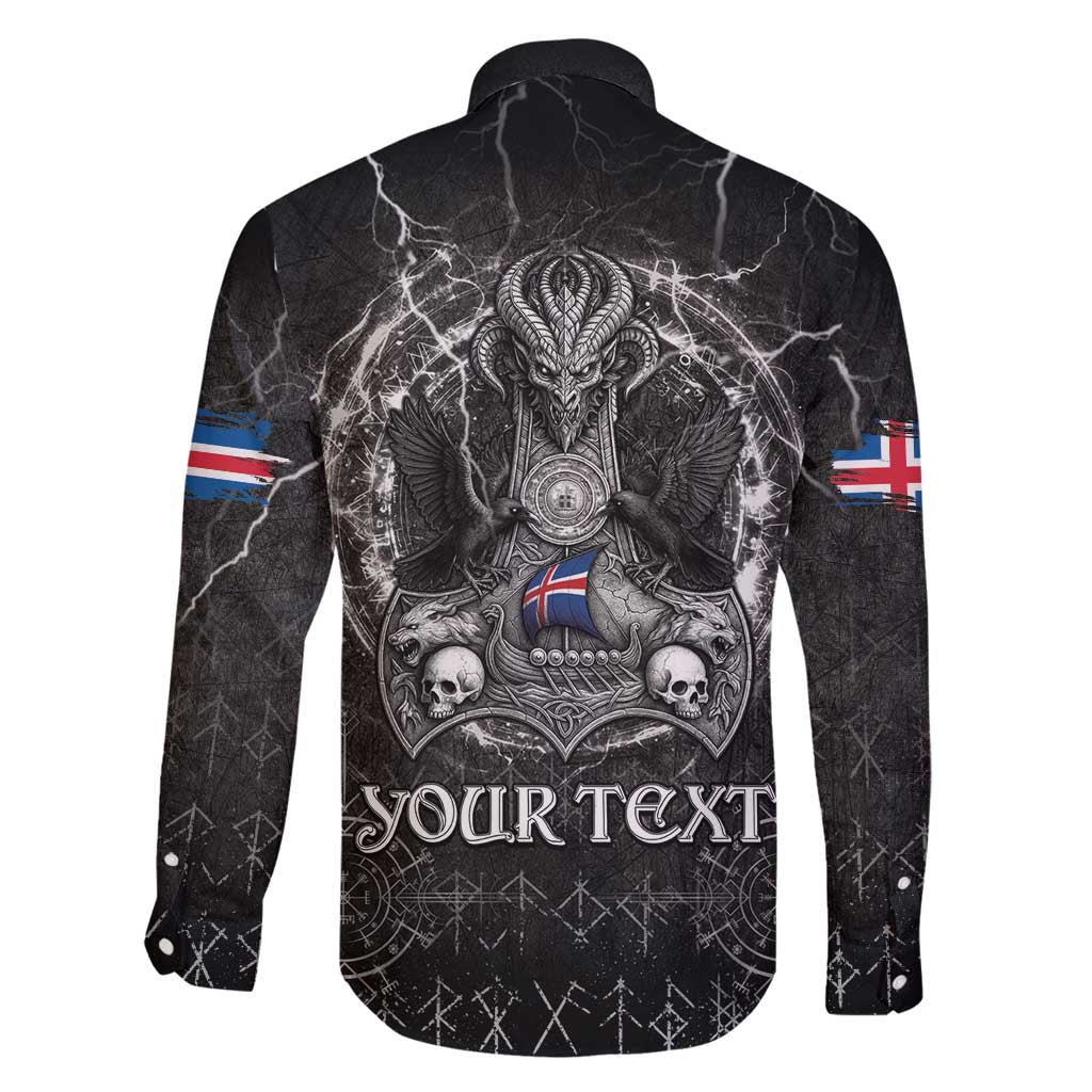 Personalized Iceland Viking Family Matching Long Sleeve Bodycon Dress and Hawaiian Shirt Odin's Raven Legacy - Wonder Print Shop