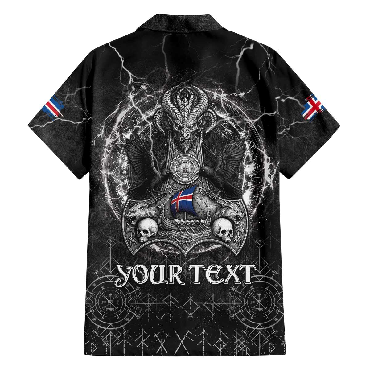 Personalized Iceland Viking Family Matching Off The Shoulder Long Sleeve Dress and Hawaiian Shirt Odin's Raven Legacy - Wonder Print Shop