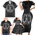 Personalized Iceland Viking Family Matching Short Sleeve Bodycon Dress and Hawaiian Shirt Odin's Raven Legacy - Wonder Print Shop