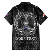 Personalized Iceland Viking Family Matching Short Sleeve Bodycon Dress and Hawaiian Shirt Odin's Raven Legacy - Wonder Print Shop