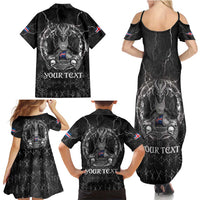 Personalized Iceland Viking Family Matching Summer Maxi Dress and Hawaiian Shirt Odin's Raven Legacy - Wonder Print Shop