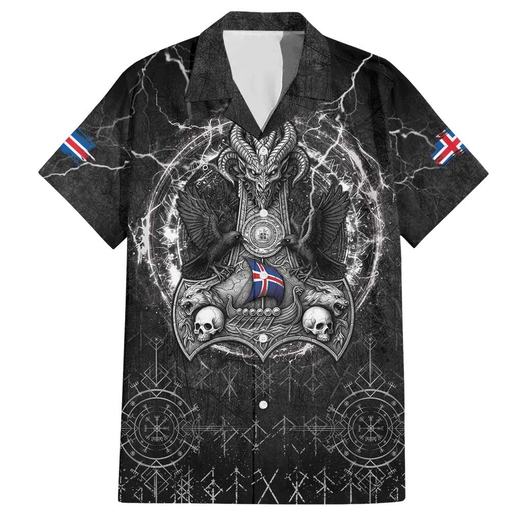 Personalized Iceland Viking Hawaiian Shirt Odin's Raven Legacy - Wonder Print Shop