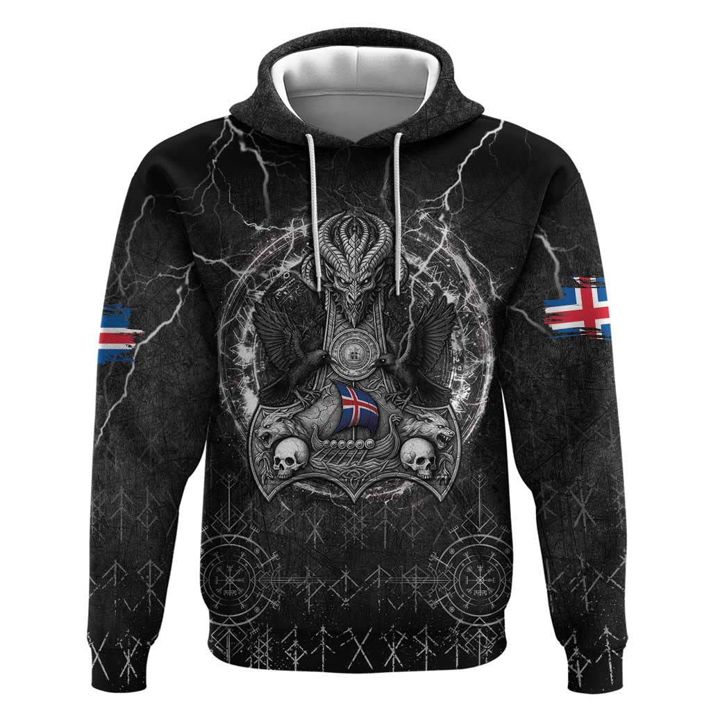 Personalized Iceland Viking Hoodie Odin's Raven Legacy - Wonder Print Shop