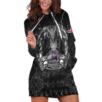 Personalized Iceland Viking Hoodie Dress Odin's Raven Legacy - Wonder Print Shop
