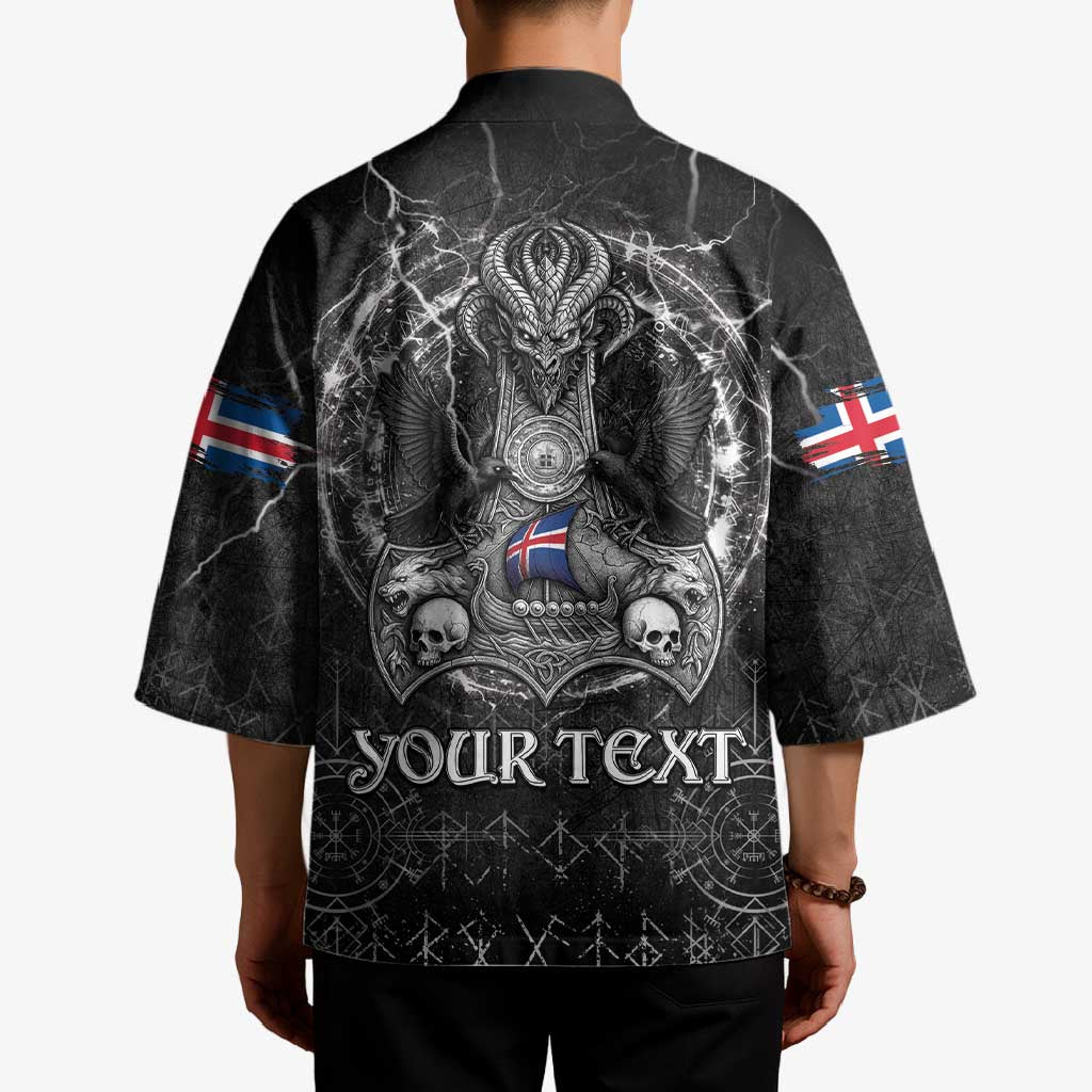 Personalized Iceland Viking Kimono Odin's Raven Legacy - Wonder Print Shop