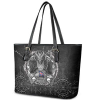 Iceland Viking Leather Tote Bag Odin's Raven Legacy - Wonder Print Shop