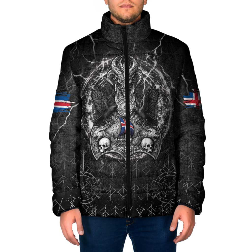 Personalized Iceland Viking Padded Jacket Odin's Raven Legacy - Wonder Print Shop