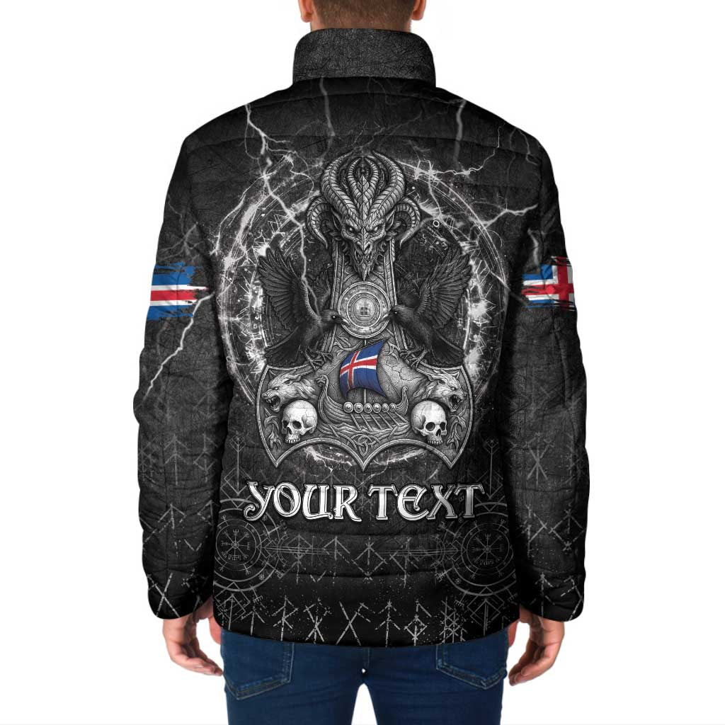 Personalized Iceland Viking Padded Jacket Odin's Raven Legacy - Wonder Print Shop