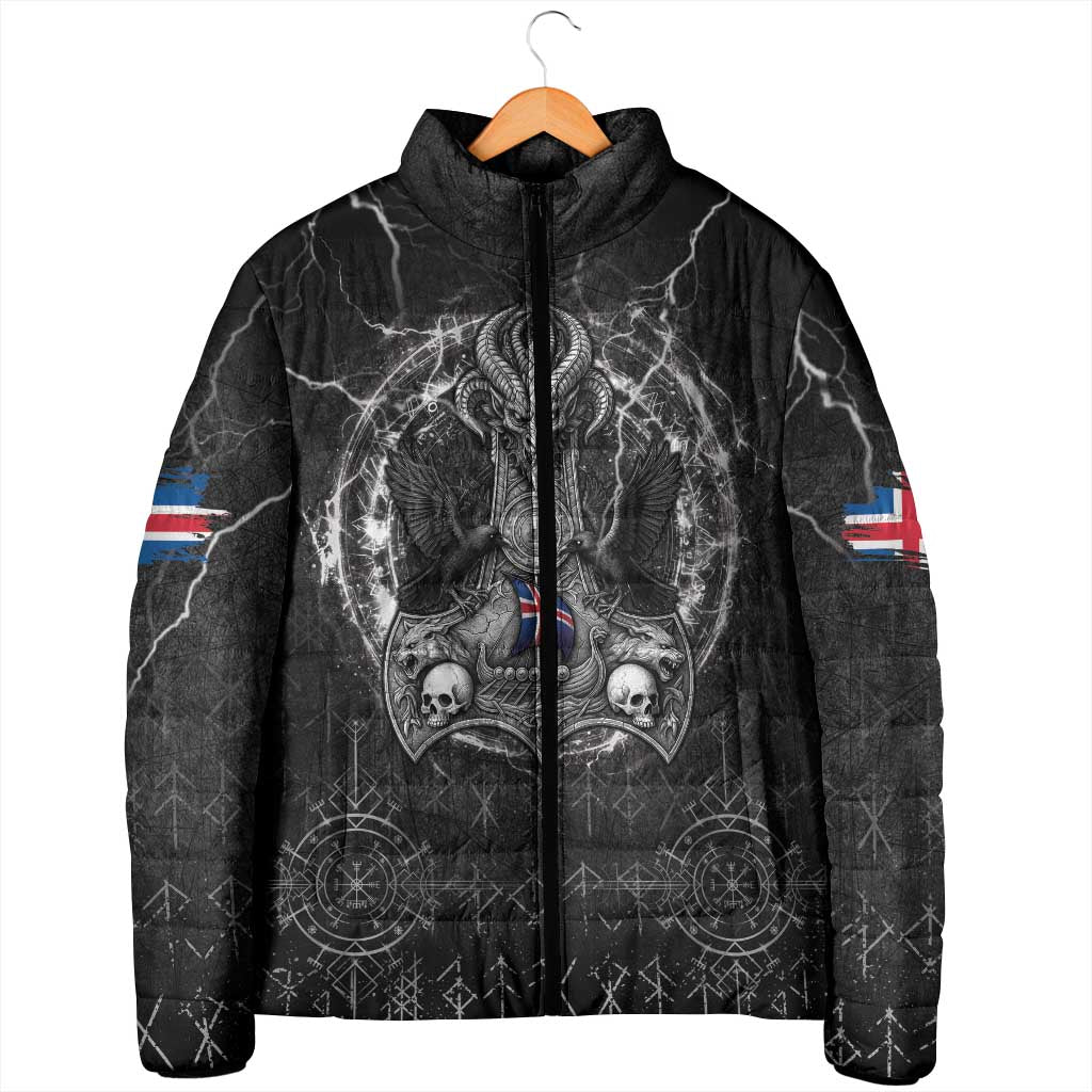 Personalized Iceland Viking Padded Jacket Odin's Raven Legacy - Wonder Print Shop