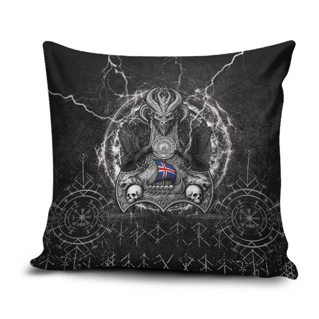 Iceland Viking Pillow Cover Odin's Raven Legacy - Wonder Print Shop