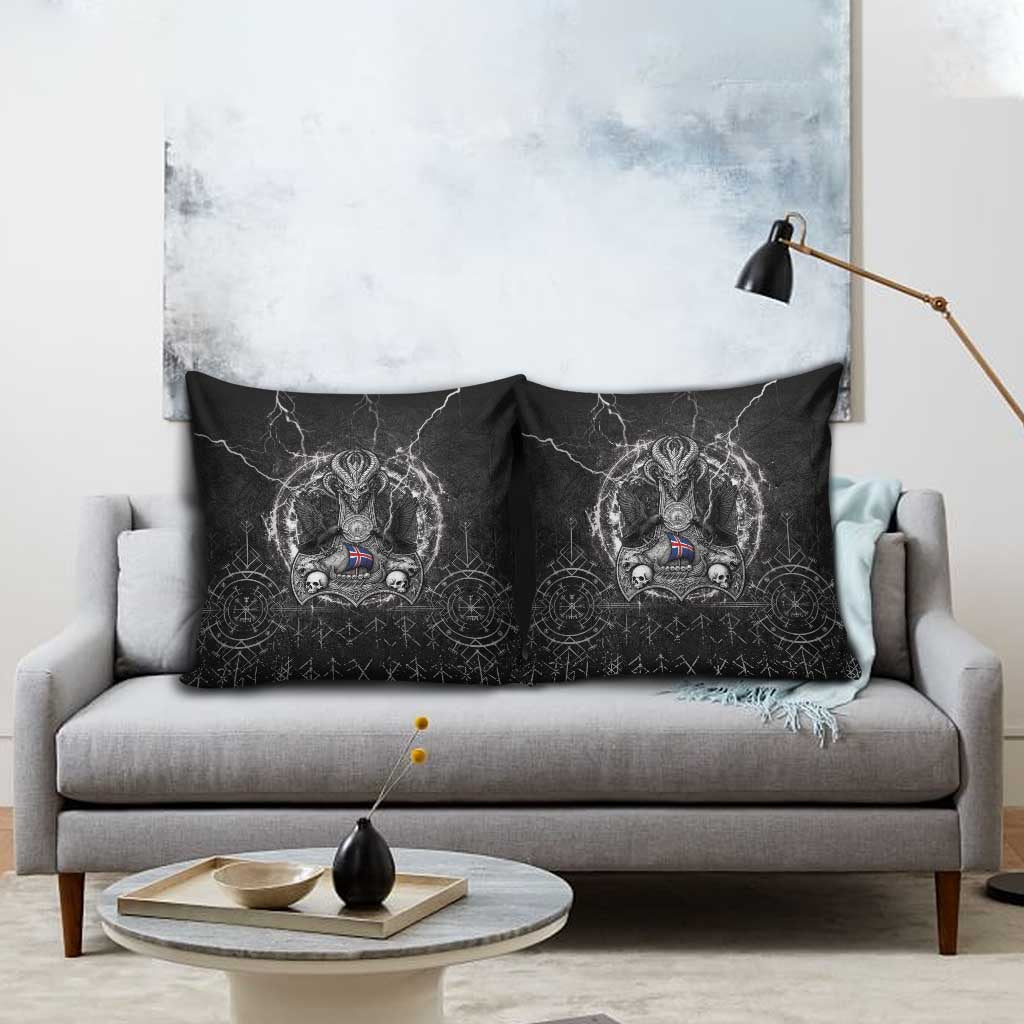 Iceland Viking Pillow Cover Odin's Raven Legacy - Wonder Print Shop