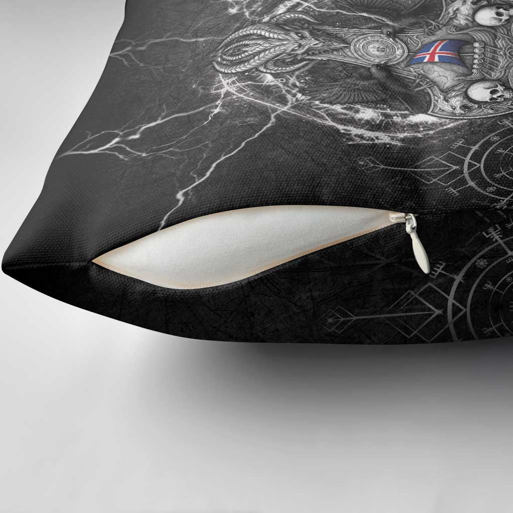 Iceland Viking Pillow Cover Odin's Raven Legacy - Wonder Print Shop