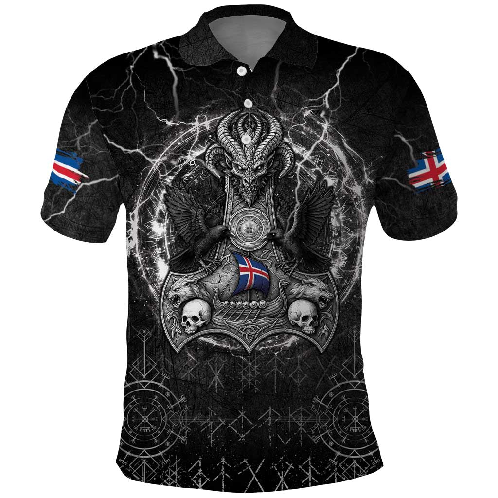 Personalized Iceland Viking Polo Shirt Odin's Raven Legacy - Wonder Print Shop