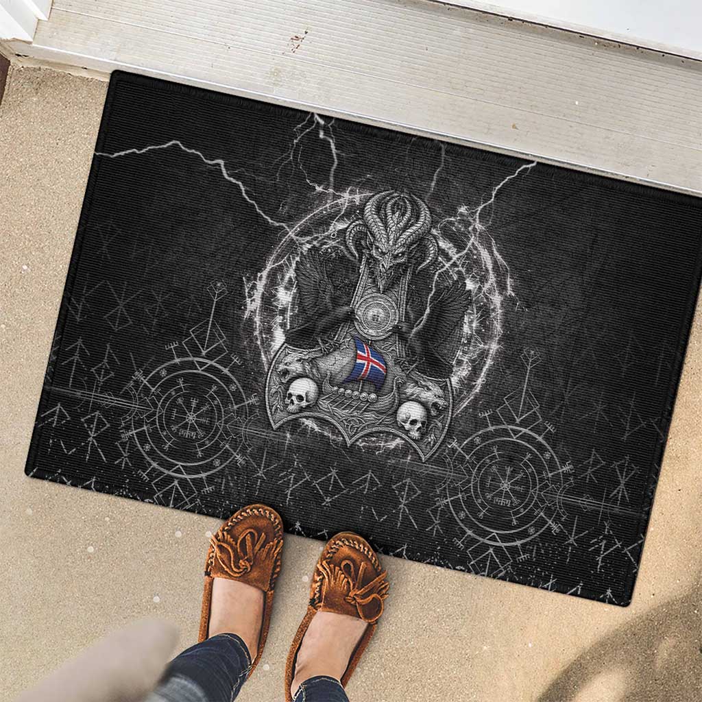 Iceland Viking Rubber Doormat Odin's Raven Legacy - Wonder Print Shop