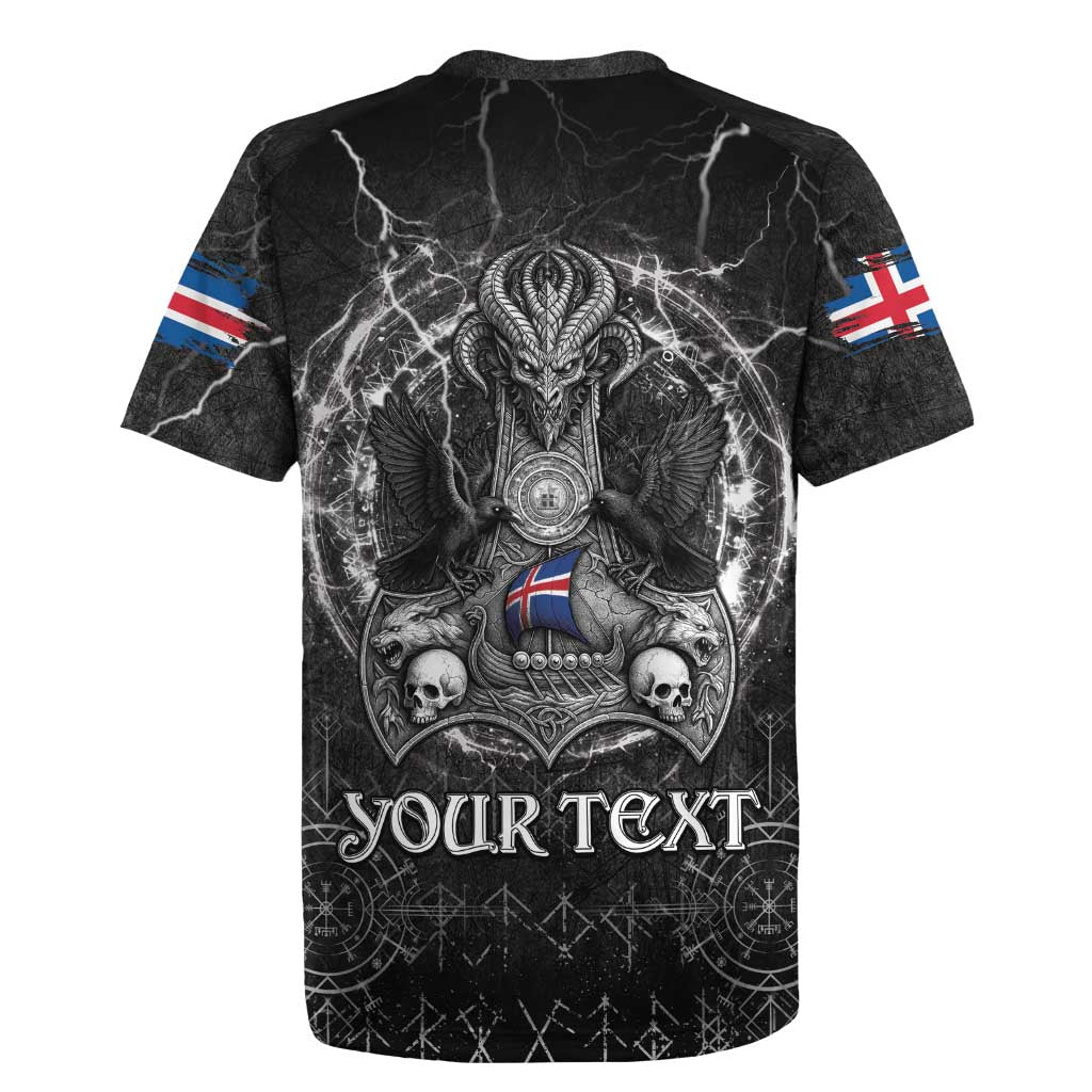 Personalized Iceland Viking Rugby Jersey Odin's Raven Legacy - Wonder Print Shop