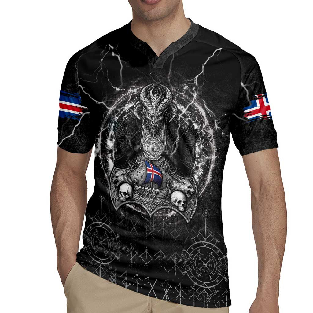 Personalized Iceland Viking Rugby Jersey Odin's Raven Legacy - Wonder Print Shop