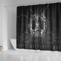 Iceland Viking Shower Curtain Odin's Raven Legacy - Wonder Print Shop