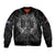 Personalized Iceland Viking Sleeve Zip Bomber Jacket Odin's Raven Legacy - Wonder Print Shop