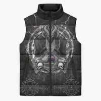 Personalized Iceland Viking Sleeveless Puffer Jacket Odin's Raven Legacy - Wonder Print Shop