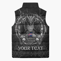 Personalized Iceland Viking Sleeveless Puffer Jacket Odin's Raven Legacy - Wonder Print Shop