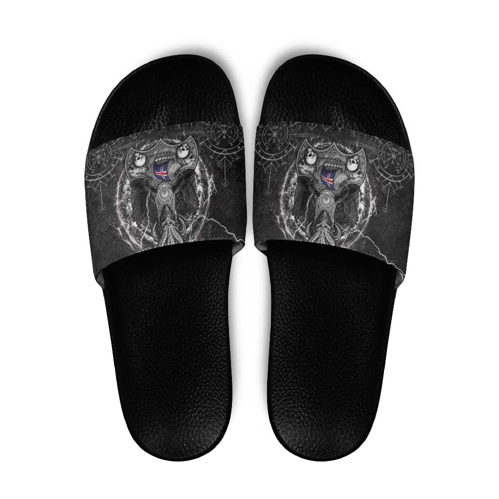 Iceland Viking Slide Sandals Odin's Raven Legacy - Wonder Print Shop