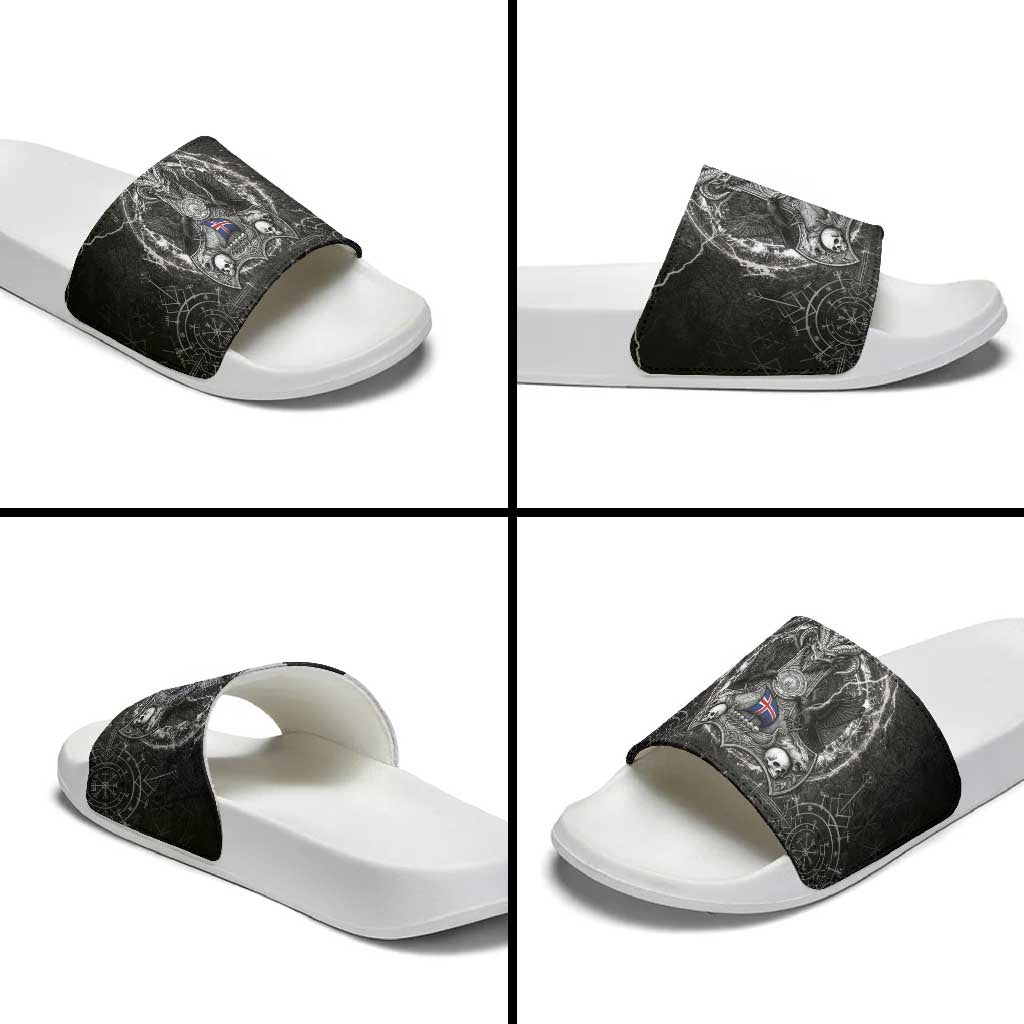 Iceland Viking Slide Sandals Odin's Raven Legacy - Wonder Print Shop